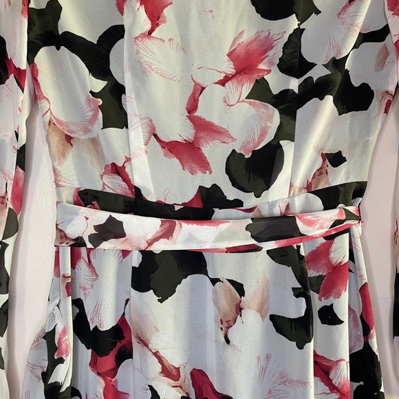 1 STATE woman's size 4 Moonlit Petals floral ruffle sheer long sleeve mini dress - Picture 11 of 15